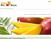 Tablet Screenshot of frutas-biobena.com